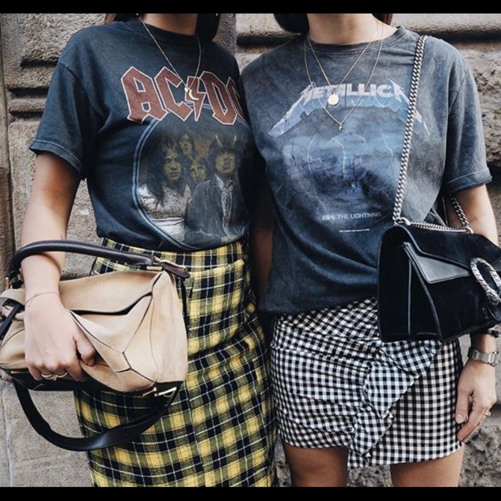 Distressed and Faded AC/DC Tee